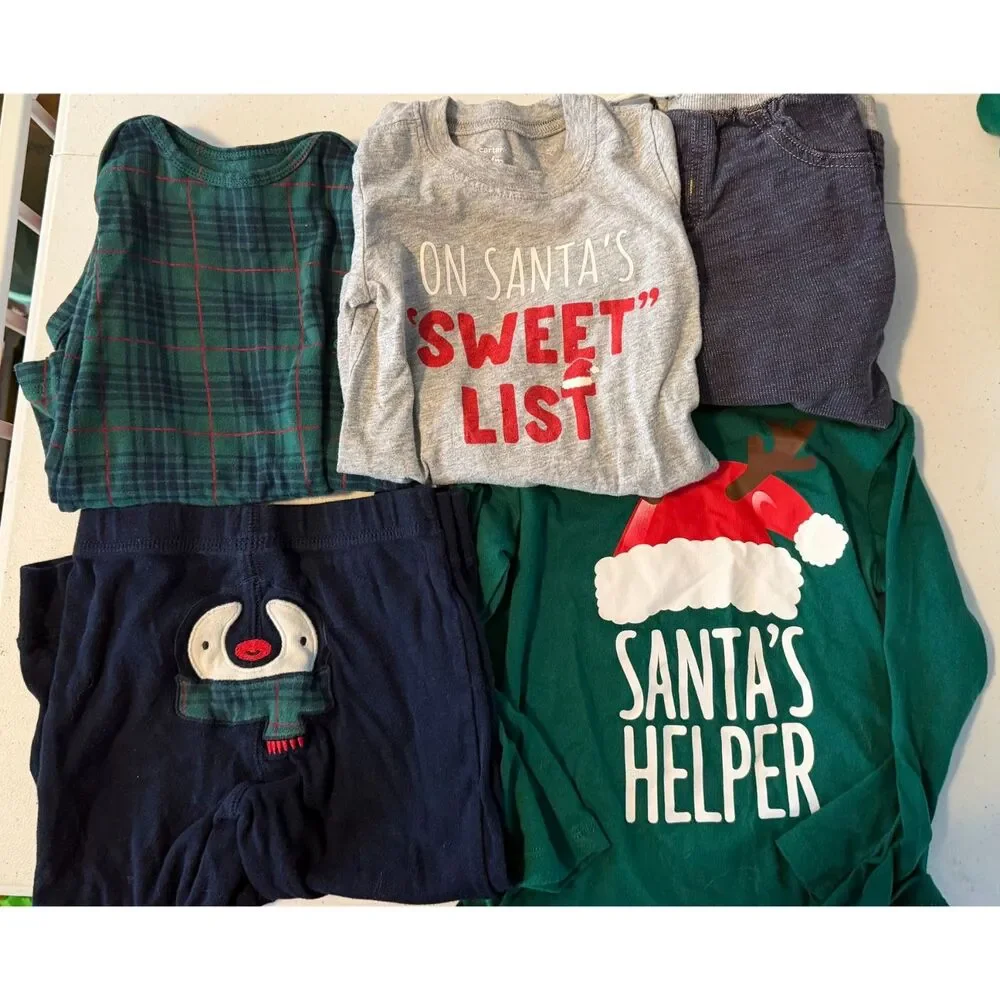 24month/2t Christmas/penguin clothing lot- 5 piece bundle